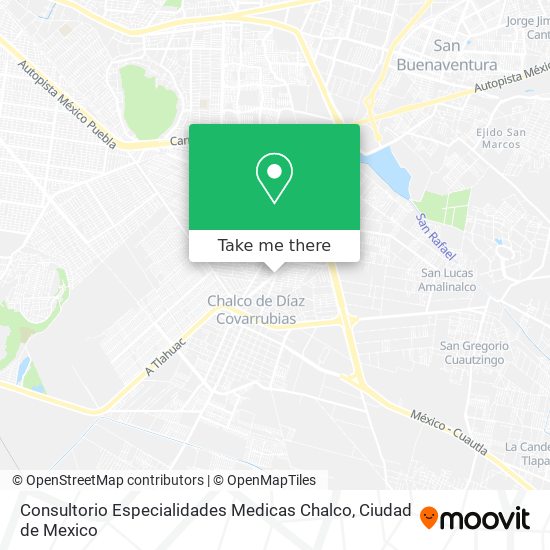 Mapa de Consultorio Especialidades Medicas Chalco