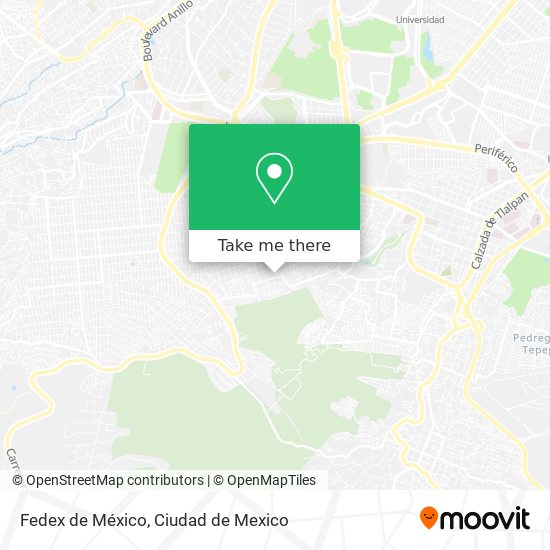 Mapa de Fedex de México