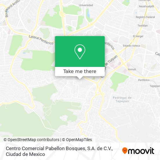 Centro Comercial Pabellon Bosques, S.A. de C.V. map