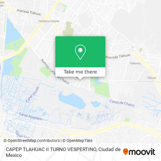 Mapa de CAPEP TLAHUAC II TURNO VESPERTINO