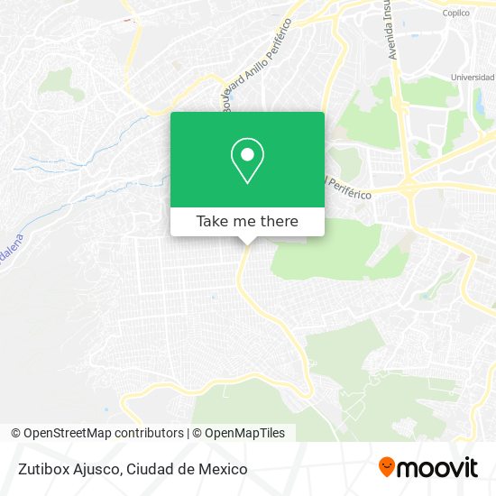 Zutibox Ajusco map