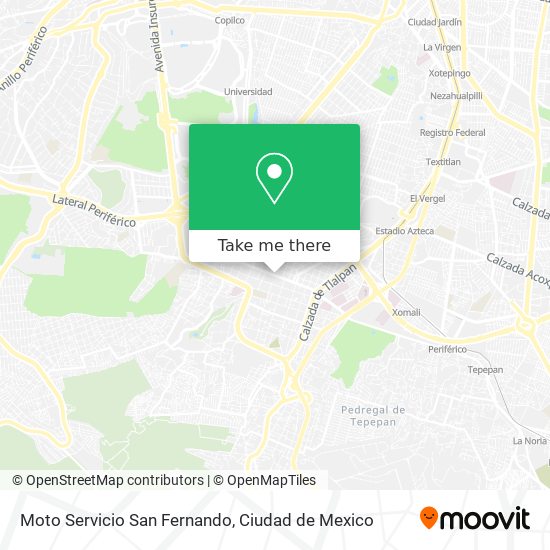 Mapa de Moto Servicio San Fernando