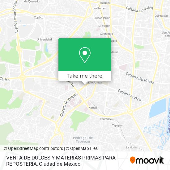 Mapa de VENTA DE DULCES Y MATERIAS PRIMAS PARA REPOSTERIA