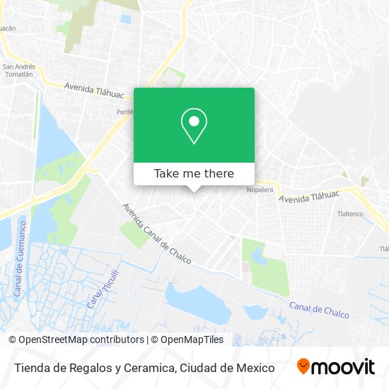 Mapa de Tienda de Regalos y Ceramica