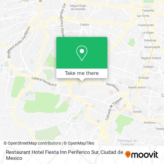 Restaurant Hotel Fiesta Inn Periferico Sur map