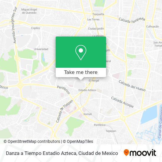 Danza a Tiempo Estadio Azteca map