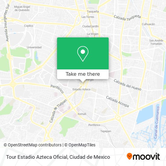 Mapa de Tour Estadio Azteca Oficial
