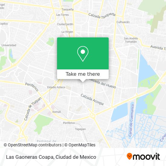 Las Gaoneras Coapa map