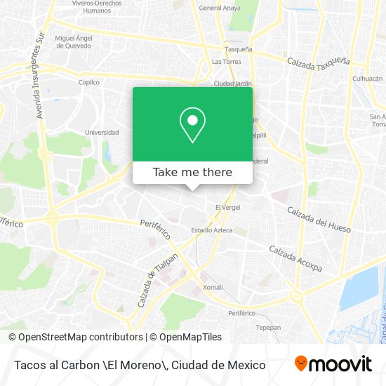 Tacos al Carbon \El Moreno\ map