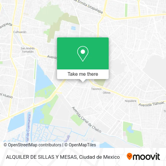 ALQUILER DE SILLAS Y MESAS map