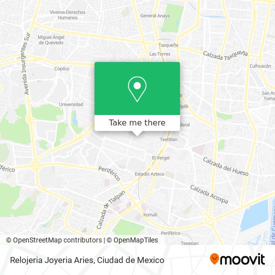 Mapa de Relojeria Joyeria Aries