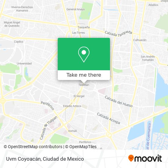 Mapa de Uvm Coyoacán