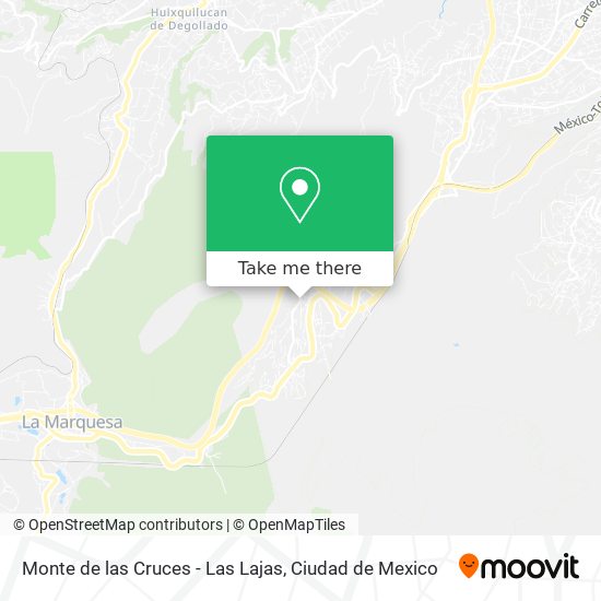 Mapa de Monte de las Cruces - Las Lajas