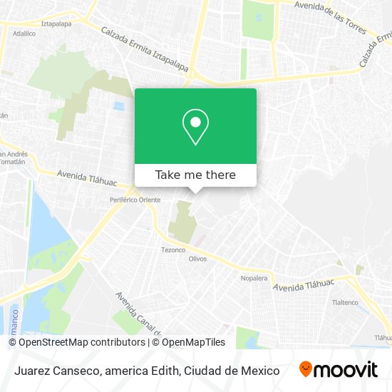 Juarez Canseco, america Edith map