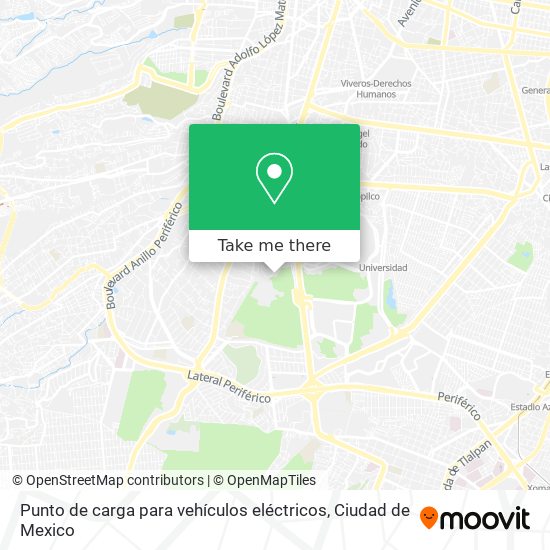 Mapa de Punto de carga para vehículos eléctricos