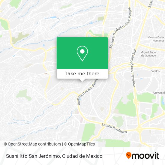 Sushi Itto San Jerónimo map