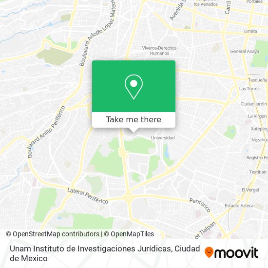 Unam Instituto de Investigaciones Jurídicas map