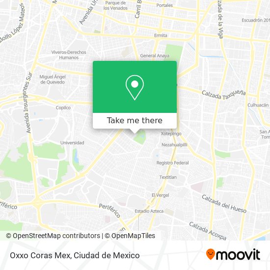Mapa de Oxxo Coras Mex