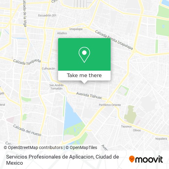 Servicios Profesionales de Aplicacion map