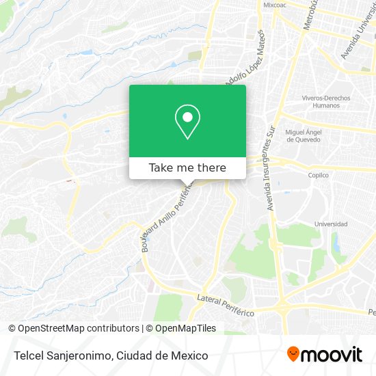 Telcel Sanjeronimo map