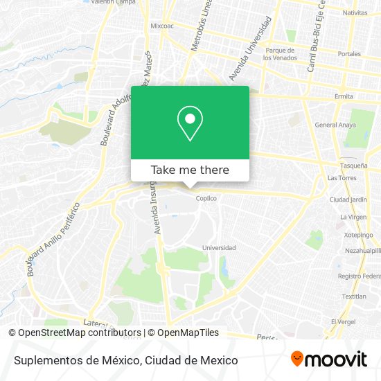 Suplementos de México map