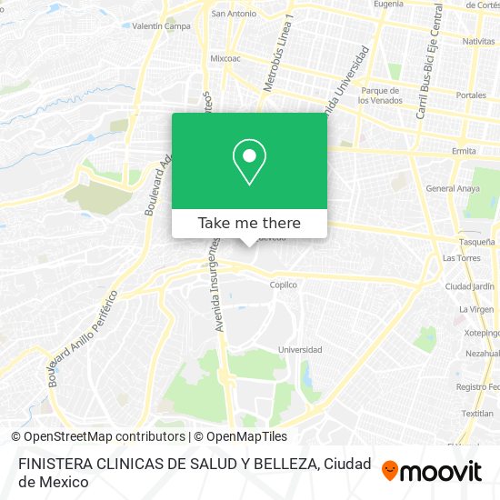 FINISTERA CLINICAS DE SALUD Y BELLEZA map