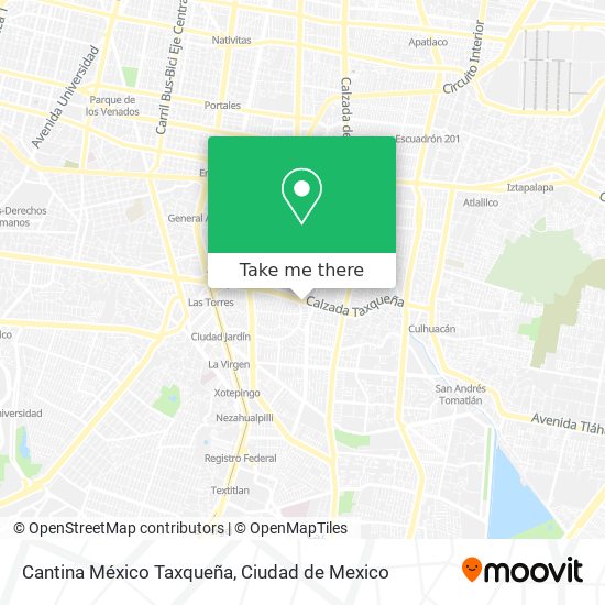Mapa de Cantina México Taxqueña