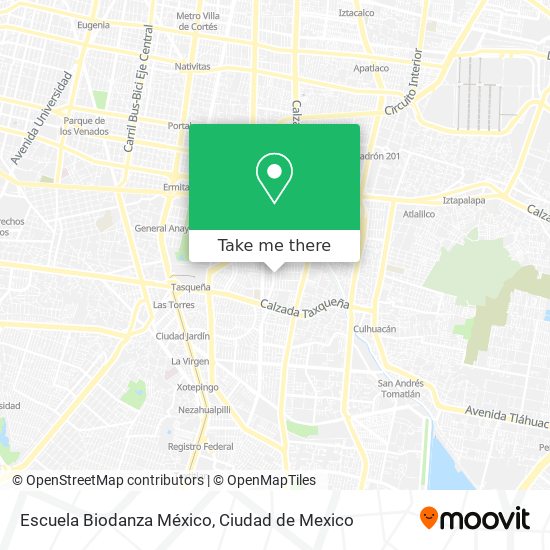 Mapa de Escuela Biodanza México