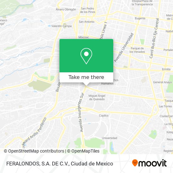 FERALONDOS, S.A. DE C.V. map