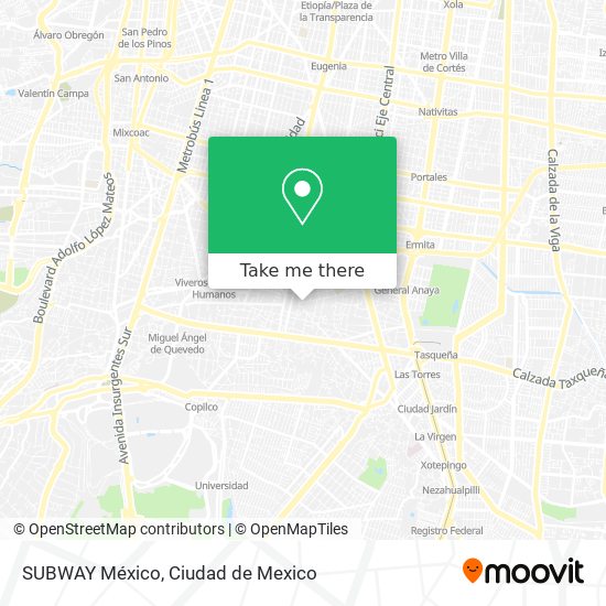 SUBWAY México map