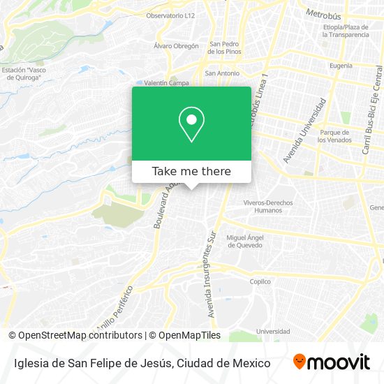 Iglesia de San Felipe de Jesús map