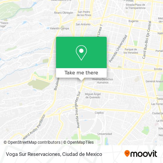 Voga Sur Reservaciones map