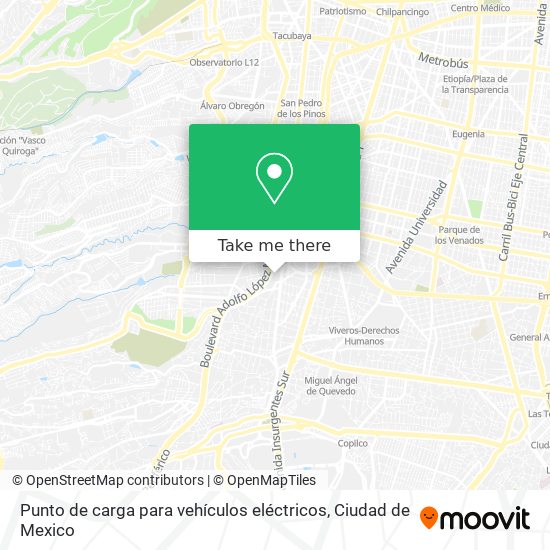 Mapa de Punto de carga para vehículos eléctricos