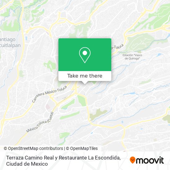 Terraza Camino Real y Restaurante La Escondida map