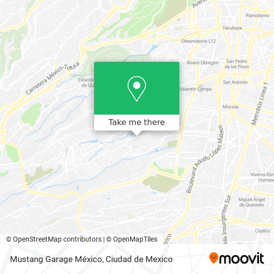 Mustang Garage México map