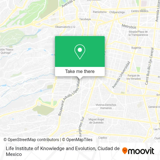 Life Institute of Knowledge and Evolution map