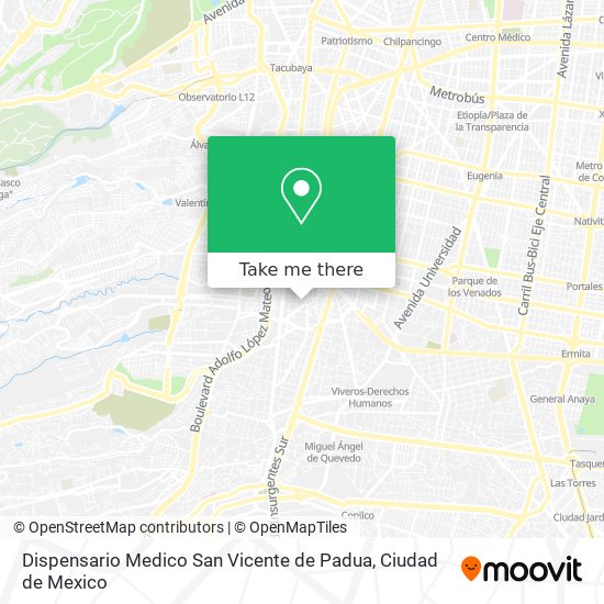 Mapa de Dispensario Medico San Vicente de Padua