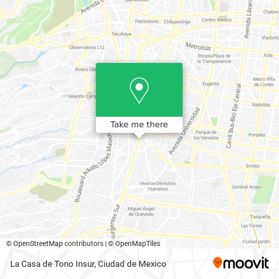 La Casa de Tono Insur map