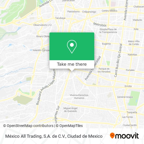 México All Trading, S.A. de C.V. map