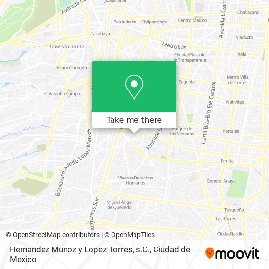 Hernandez Muñoz y López Torres, s.C. map