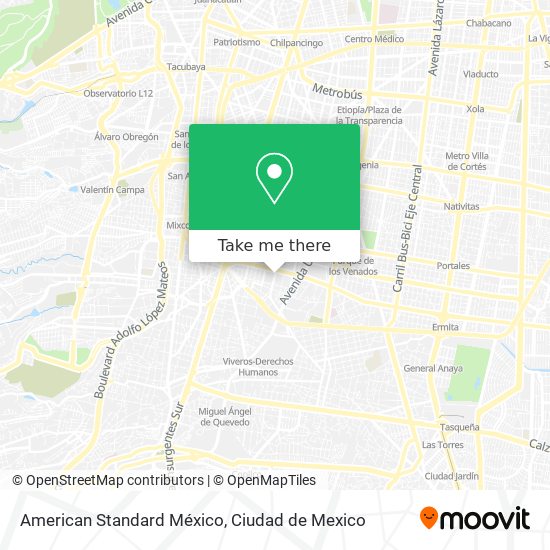 American Standard México map