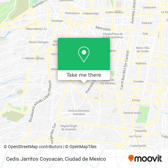 Mapa de Cedis Jarritos Coyoacan