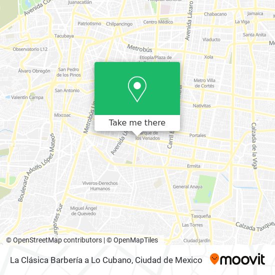 Mapa de La Clásica Barbería a Lo Cubano