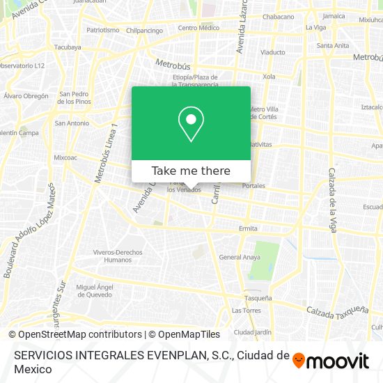 SERVICIOS INTEGRALES EVENPLAN, S.C. map
