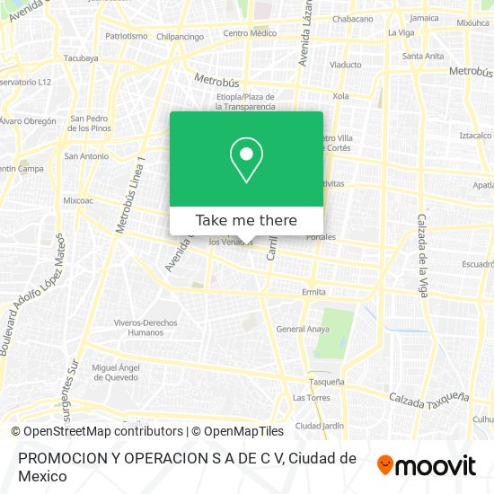 Mapa de PROMOCION Y OPERACION S A DE C V