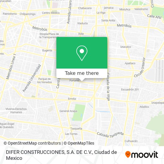 DIFER CONSTRUCCIONES, S.A. DE C.V. map