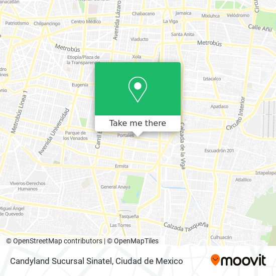 Candyland Sucursal Sinatel map