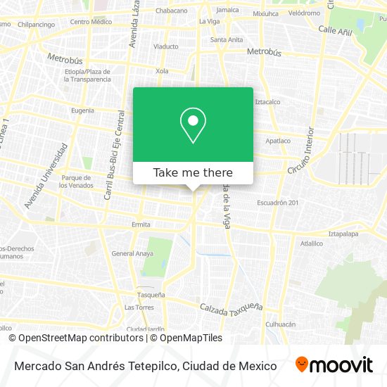 Mapa de Mercado San Andrés Tetepilco