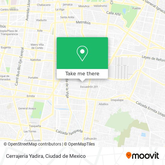 Cerrajeria Yadira map
