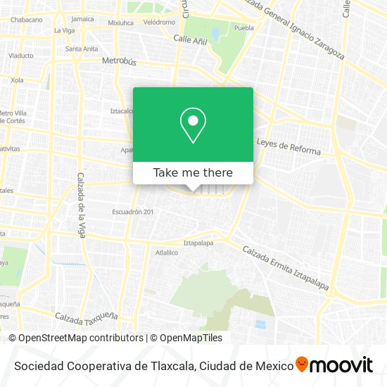 Sociedad Cooperativa de Tlaxcala map